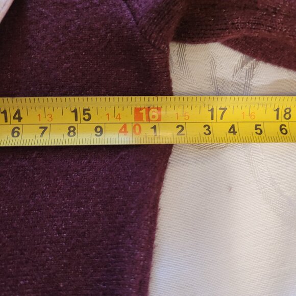 T Tahari Peplum Pullover Sweater in Burgundy - Picture 4 of 6